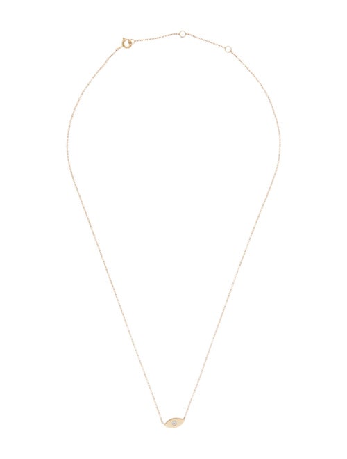 Necklace 14K Diamond Evil Eye Pendant Necklace