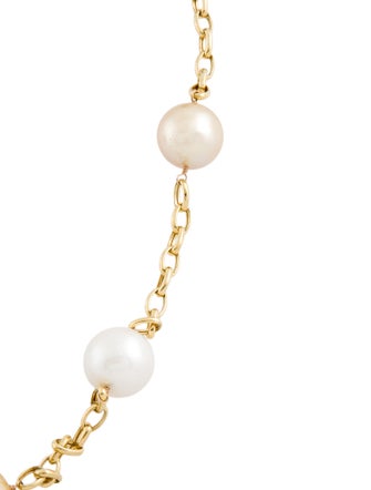 Necklace 14K Cultured Pearl Station Necklace