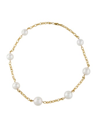 Necklace 14K Pearl Station Necklace