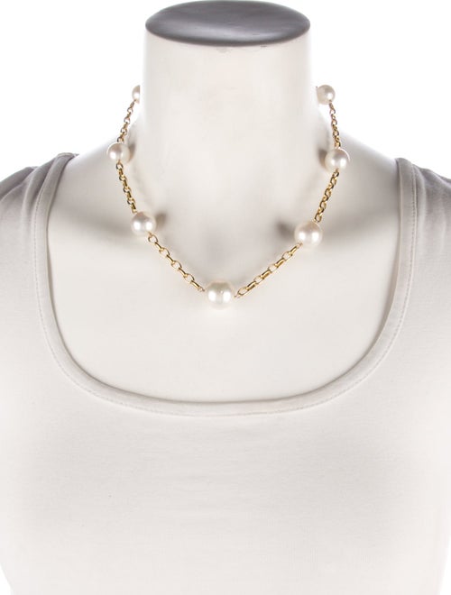 Necklace 14K Pearl Station Necklace