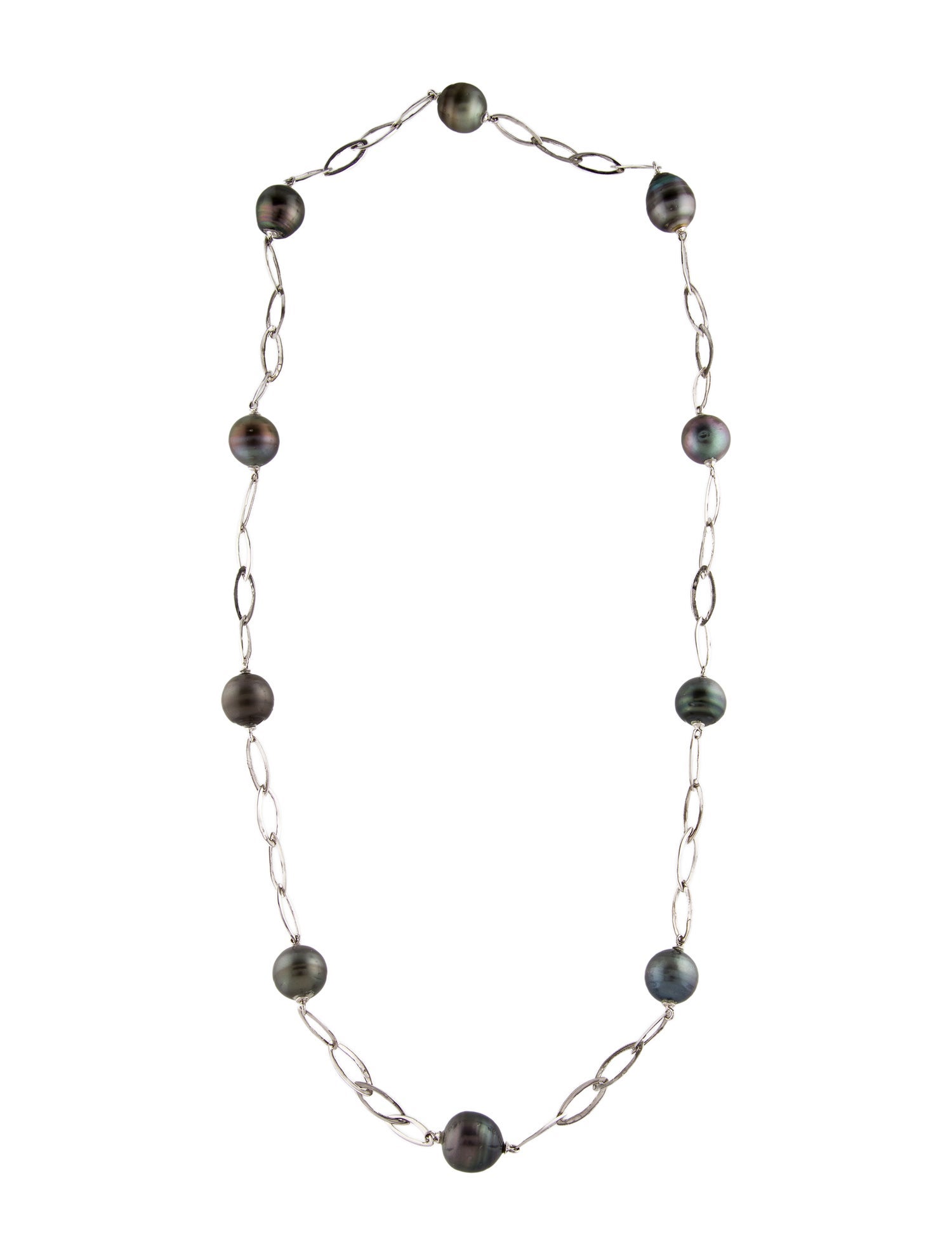 Necklace 18K Pearl Station Necklace