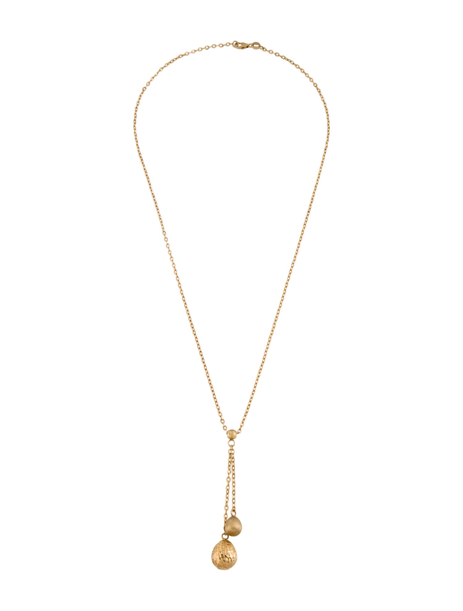Necklace 14K Teardrop Lavalier Chain