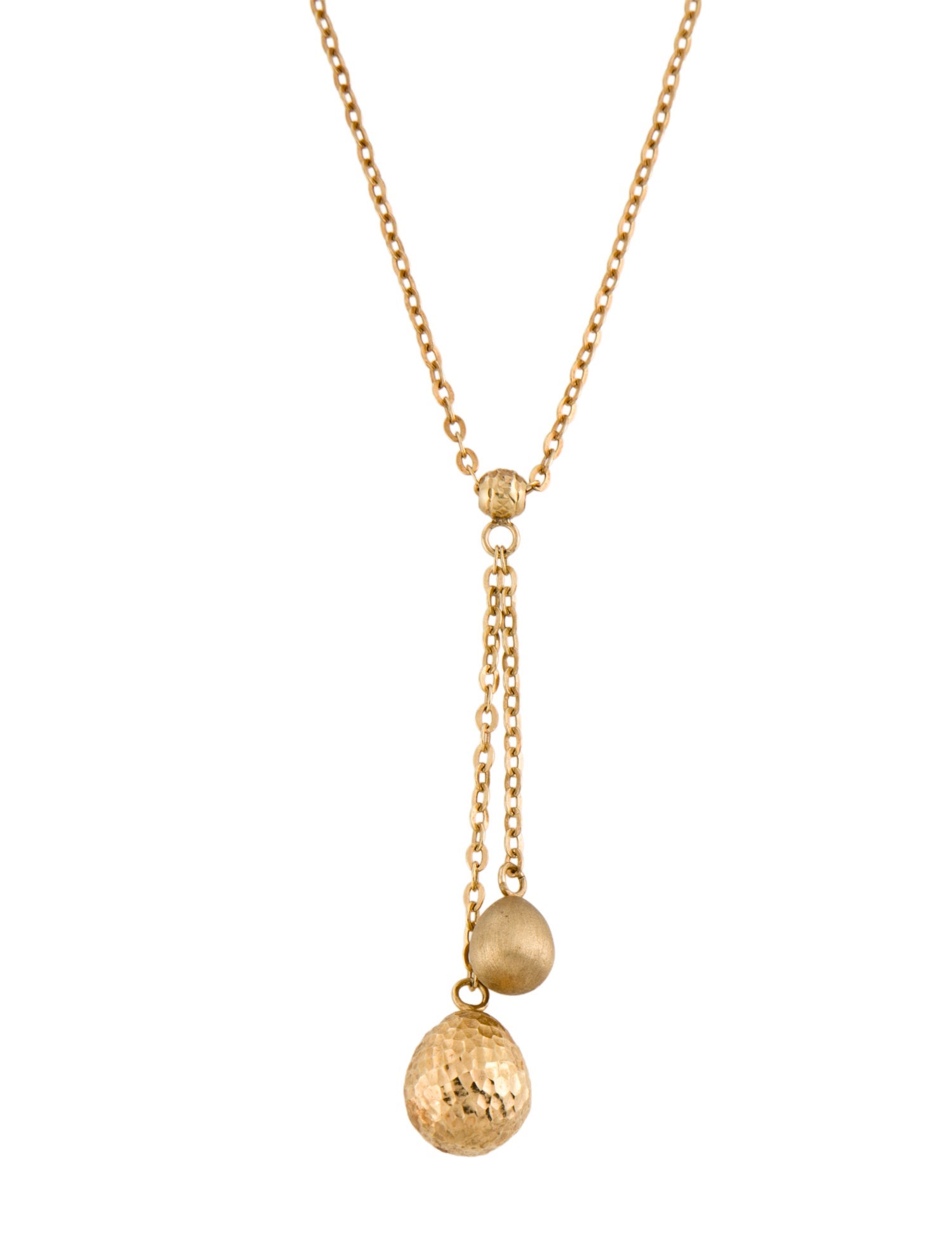 Necklace 14K Teardrop Lavalier Chain