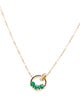 Necklace 18K Emerald & Lab-Grown Diamond Pendant Necklace