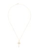 Necklace 18K Emerald Cross Pendant Necklace
