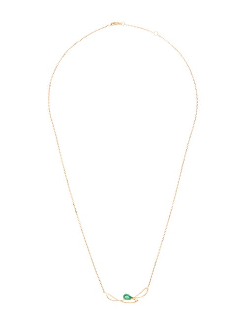 Necklace 18K Emerald Pendant Necklace