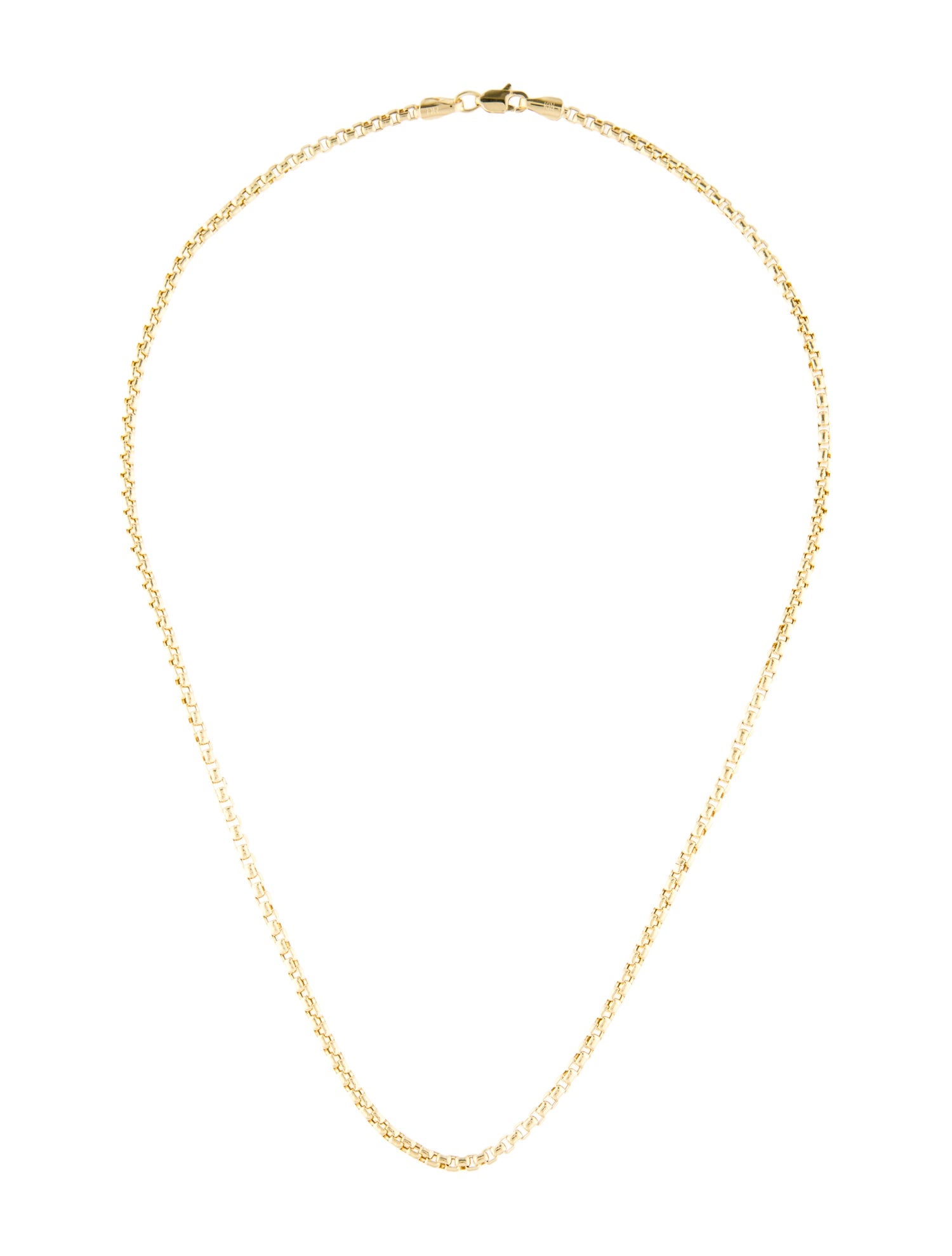Necklace 14K Round Box Chain