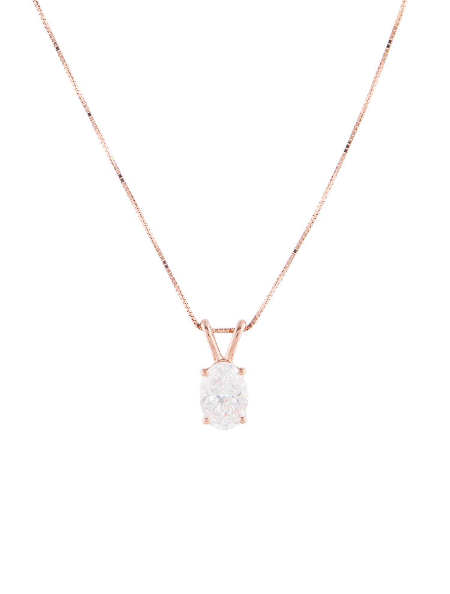 Necklace 14K 1.00ctw Lab-Grown Diamond Pendant Necklace