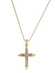Necklace 14K Two-Tone Diamond Cross Pendant Necklace
