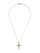 Necklace 14K Two-Tone Diamond Cross Pendant Necklace