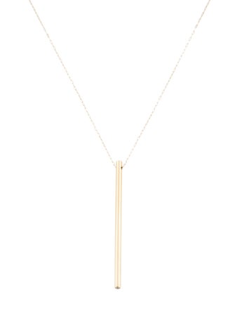 Necklace 14K Diamond Bar Pendant Necklace