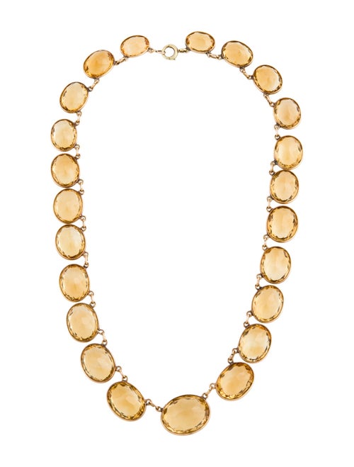 Necklace 10K 141.50ctw Citrine Link Necklace
