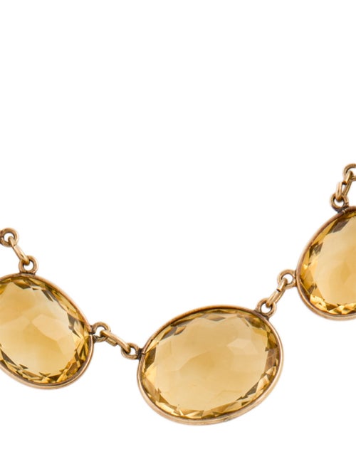 Necklace 10K 141.50ctw Citrine Link Necklace