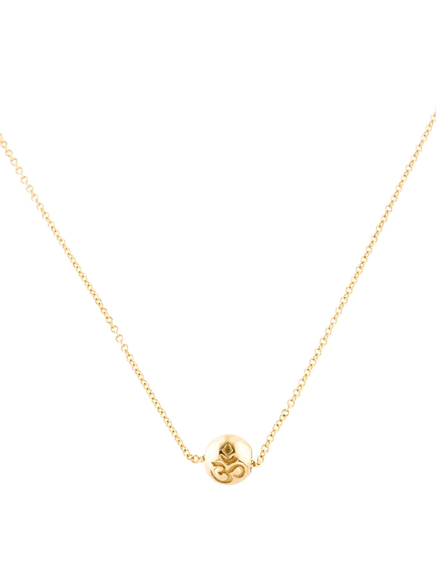 Necklace 18K 'OM' Bead Pendant
