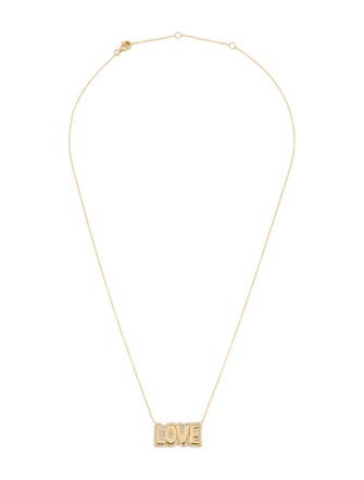 Necklace 14K Diamond 'LOVE' Pendant Necklace