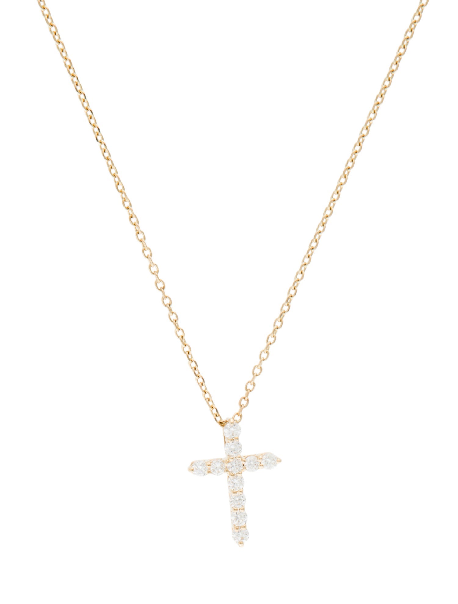 Necklace 14K Diamond Cross Pendant