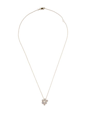 Necklace 14K 1.00ctw Diamond Bubble Pendant Necklace