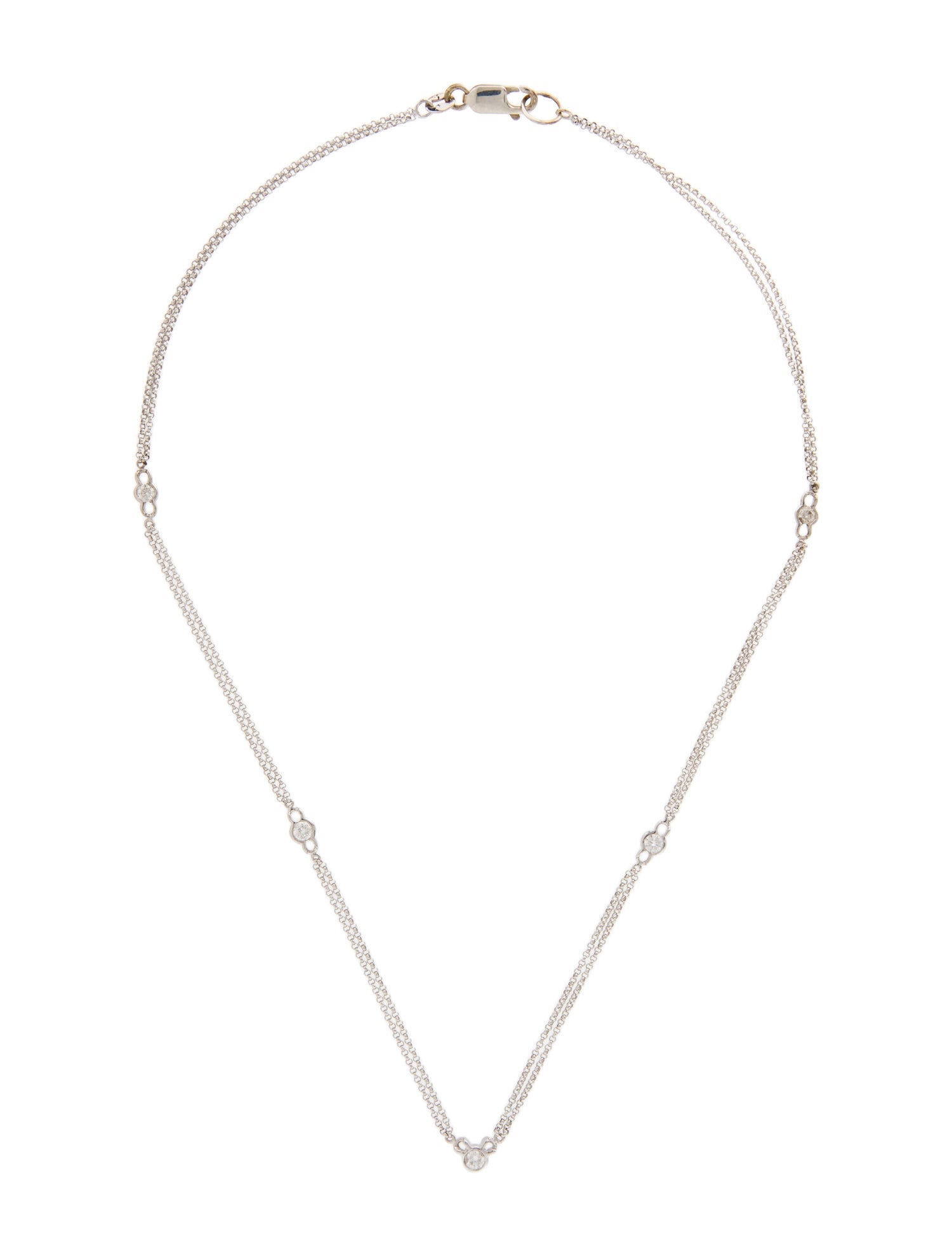 Necklace 18K Diamond Station Necklace