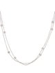 Necklace 18K Diamond Double Strand Station Necklace