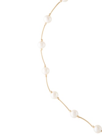 Necklace 14K Pearl Station Scalloped Necklace