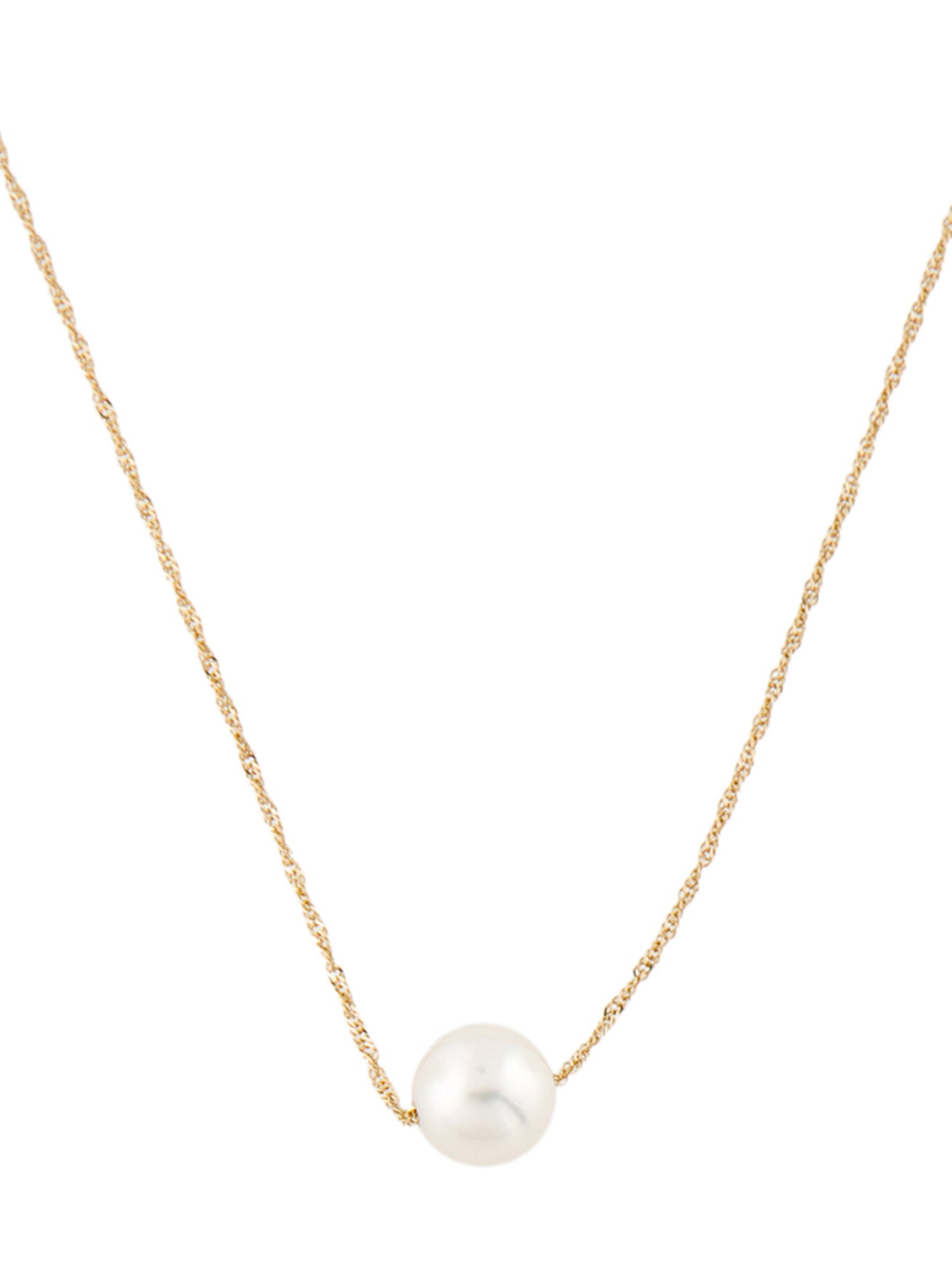 Necklace 14K Cultured Pearl on Chain