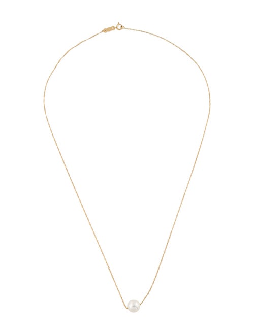 Necklace 14K Cultured Pearl on Chain Necklace