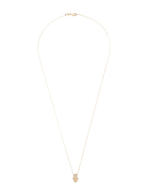 Necklace 14K Diamond Hamsa Pendant Necklace