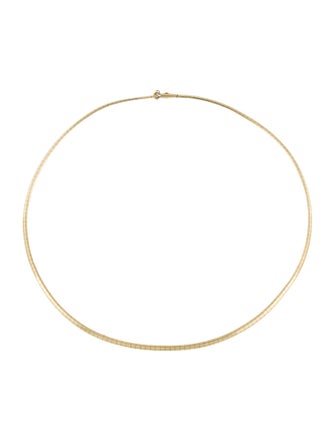 Necklace 14K Omega Chain Link Necklace