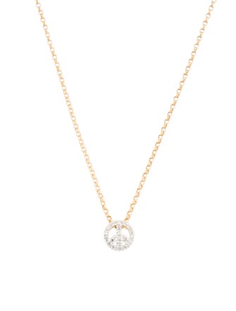 Necklace 14K Diamond Peace Pendant Necklace