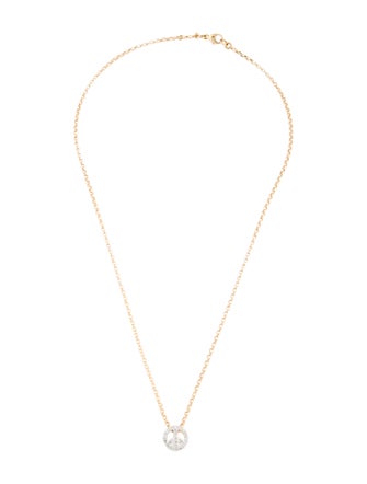Necklace 14K Diamond Peace Pendant Necklace
