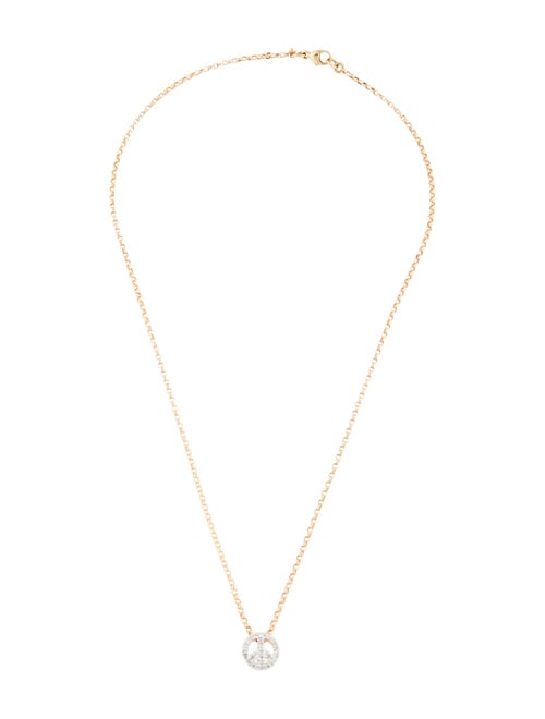 Necklace 14K Diamond Peace Pendant Necklace