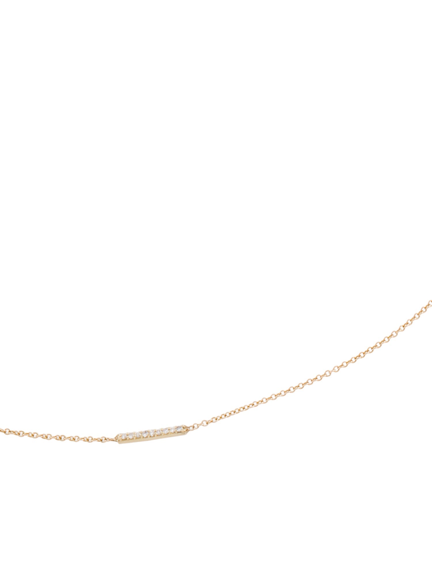 Necklace 14K Diamond Bar Pendant
