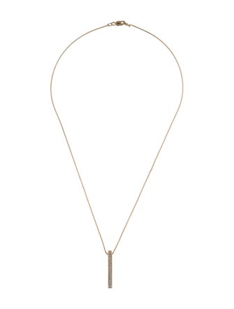 Necklace 14K Diamond Bar Pendant Necklace