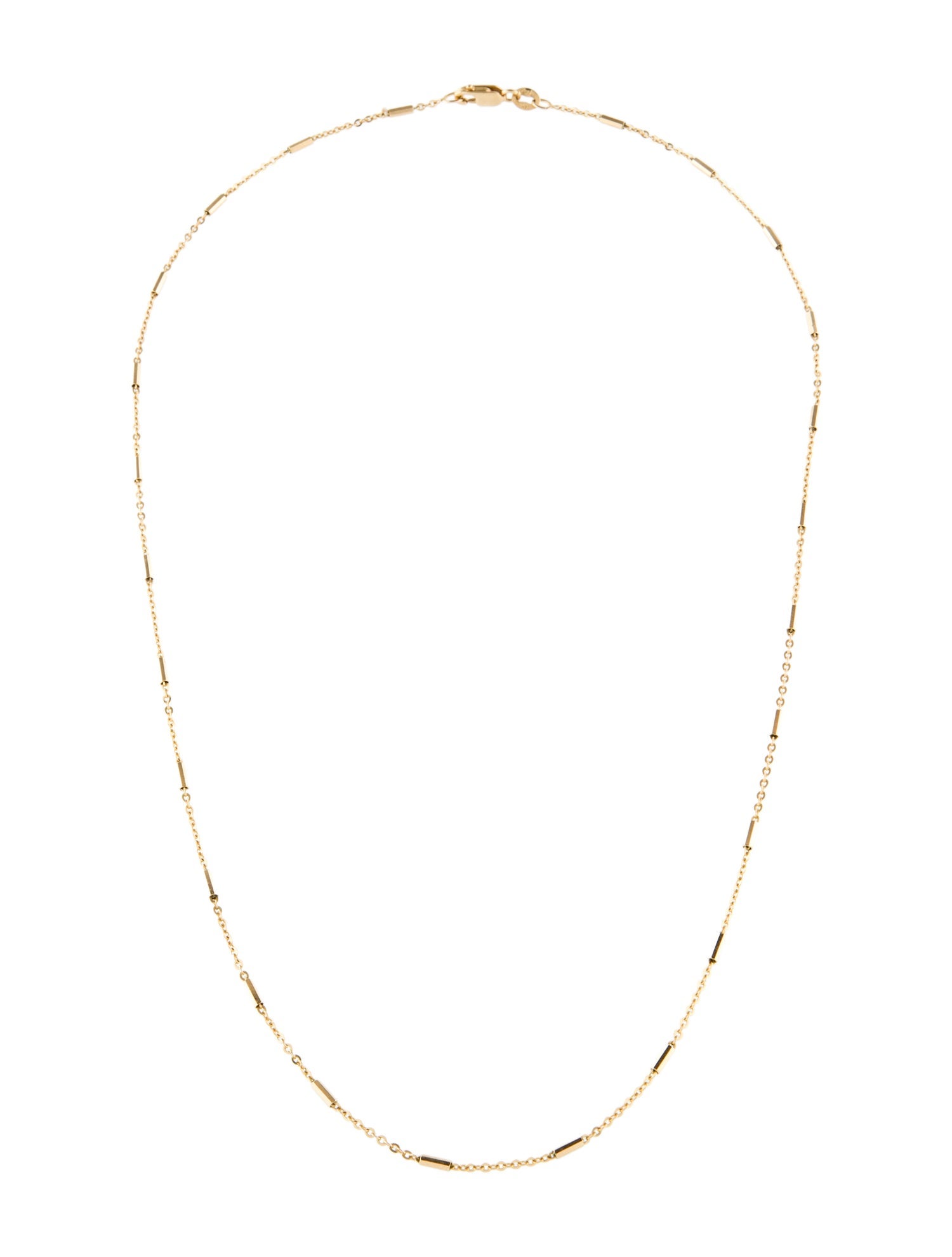 Necklace 14K Bar Station Chain