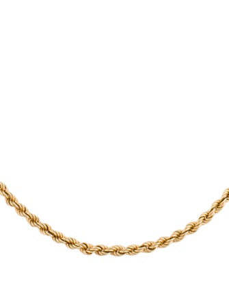 Necklace 14K Rope Chain Necklace