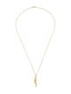 Necklace 14K Italian Horn Pendant Necklace