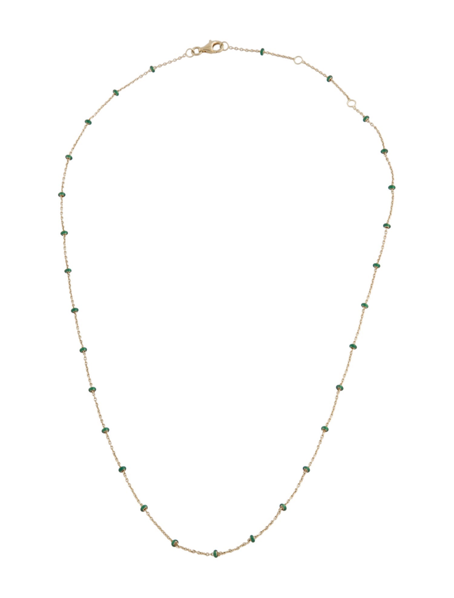 Necklace 14K Enamel Chain Necklace