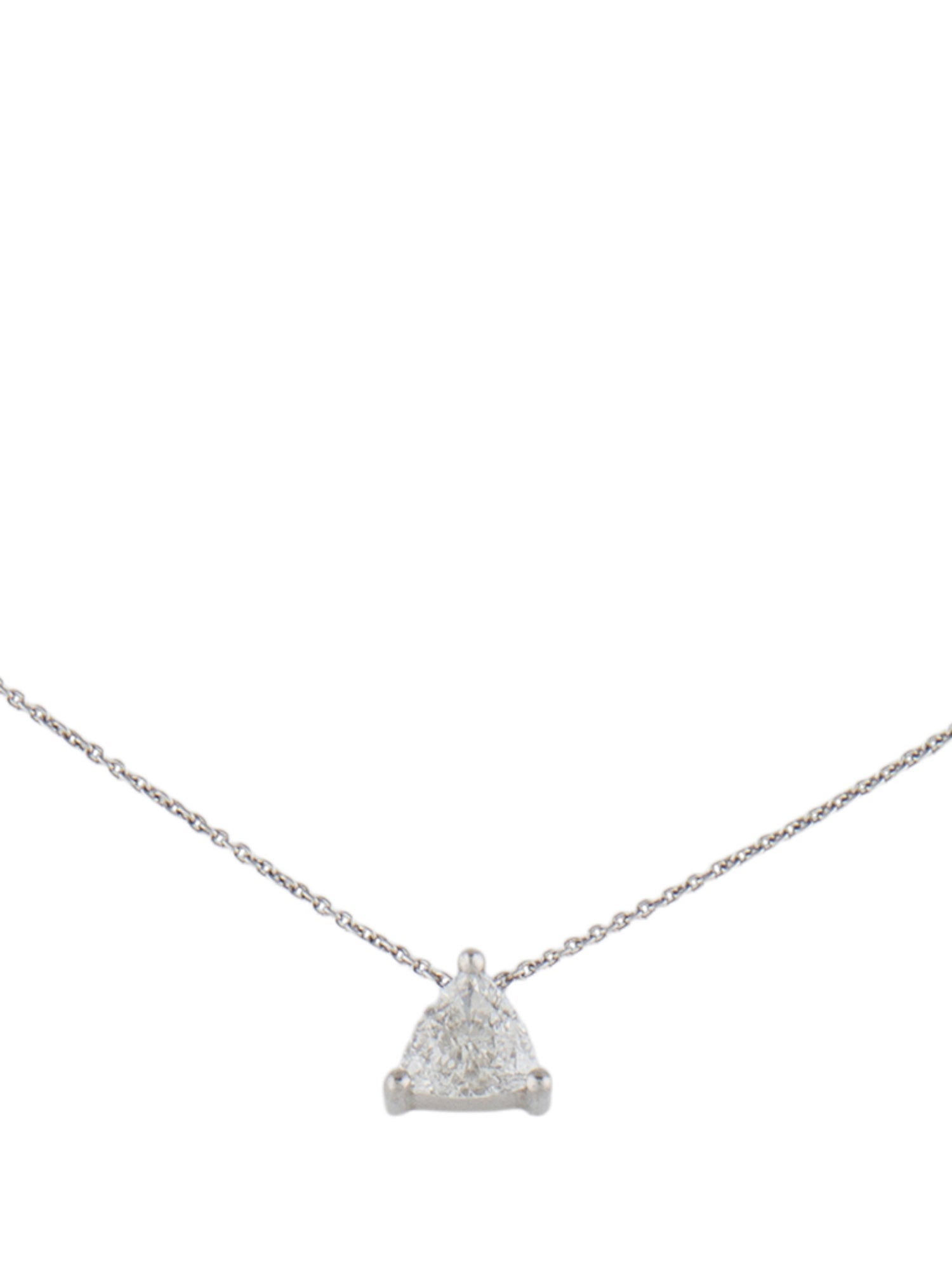 Necklace Platinum Diamond Solitaire Pendant Necklace