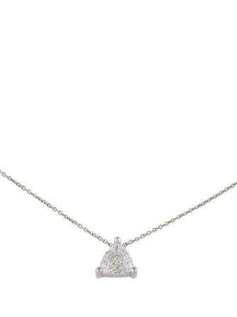 Necklace Platinum Diamond Solitaire Pendant Necklace