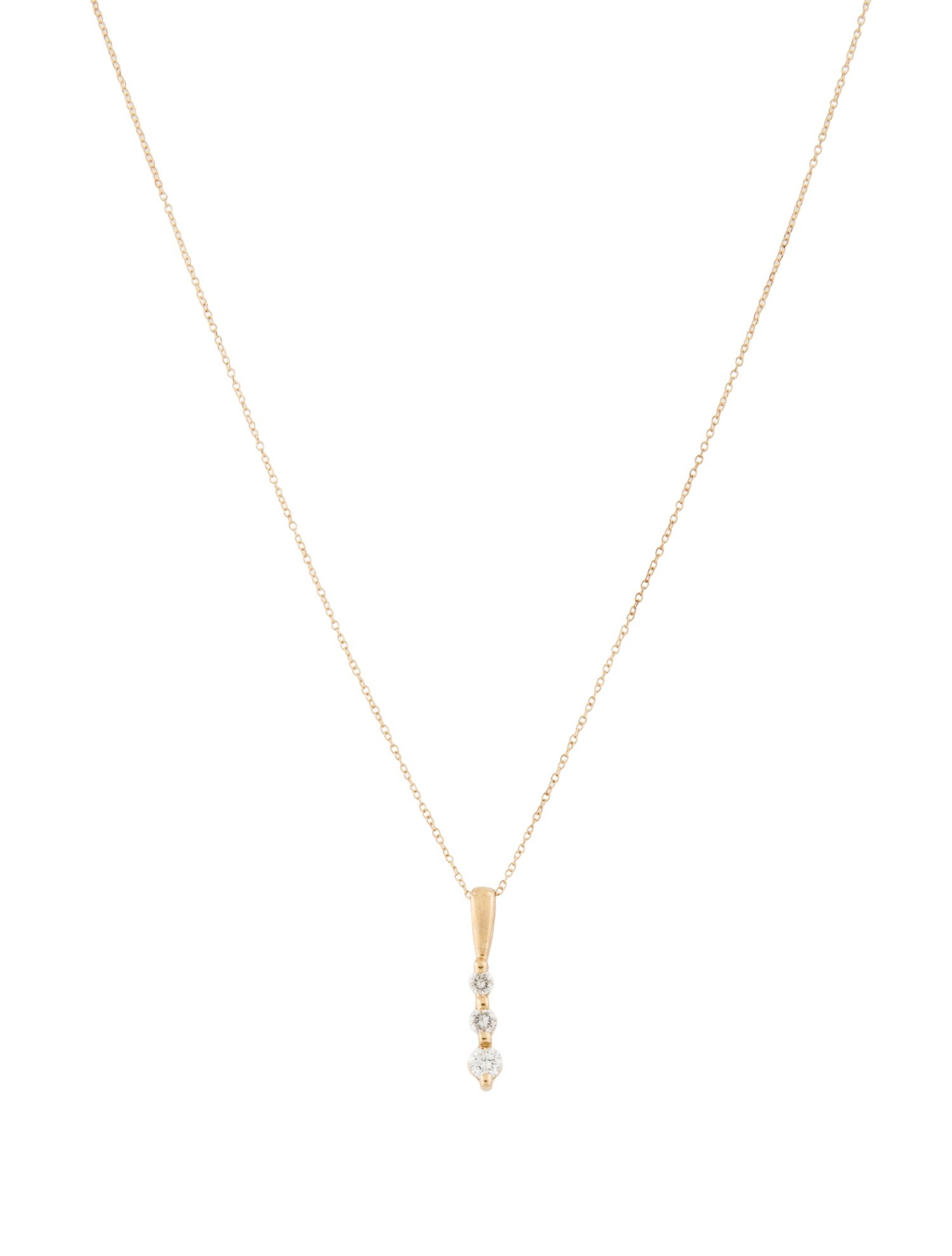 Necklace 14K Diamond Drop Pendant