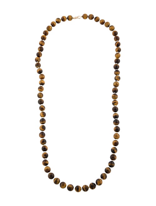Necklace 14K Tiger's Eye Beaded Necklace