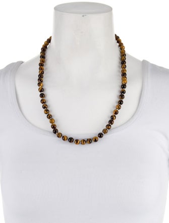 Necklace 14K Tiger's Eye Beaded Necklace