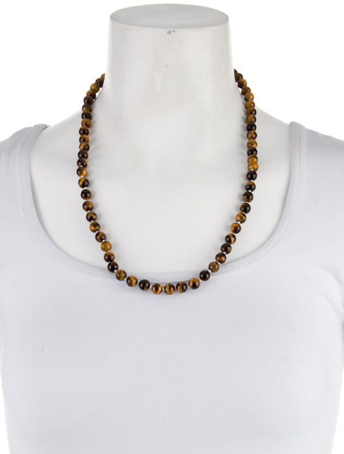 Necklace 14K Tiger's Eye Beaded Necklace