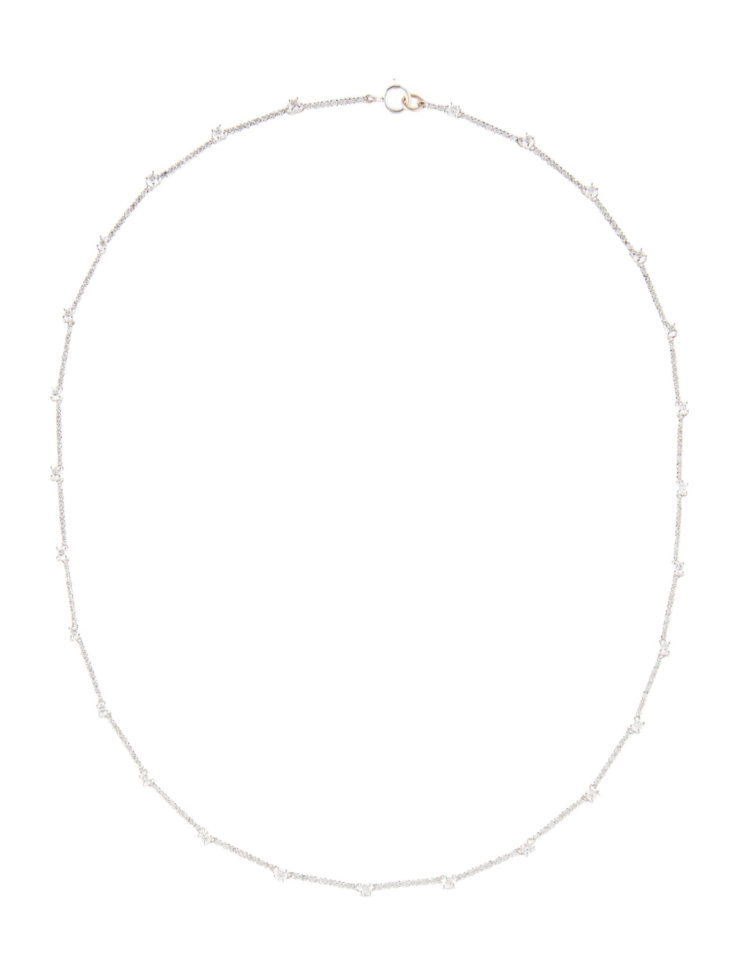 Necklace 14K 1.37ctw Diamond Station Necklace