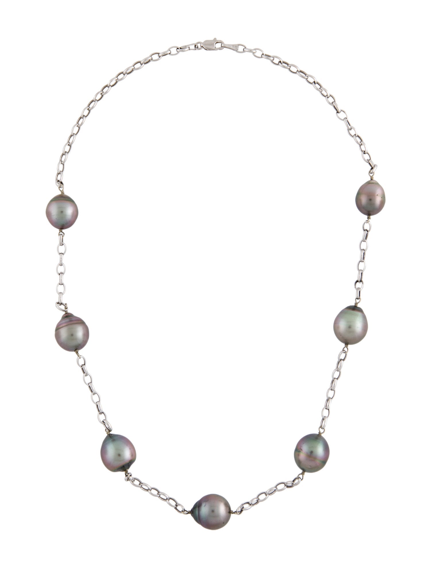 Necklace 14K Pearl Station