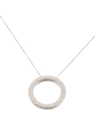Necklace 14K 1.25ctw Diamond Circle Pendant Necklace