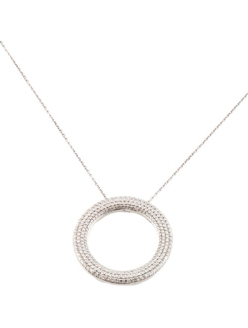Necklace 14K 1.25ctw Diamond Circle Pendant Necklace
