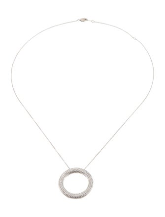 Necklace 14K 1.25ctw Diamond Circle Pendant Necklace