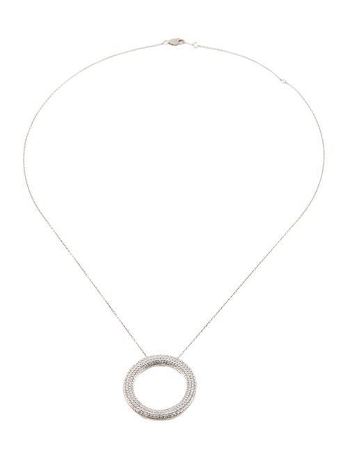 Necklace 14K 1.25ctw Diamond Circle Pendant Necklace