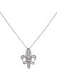 Necklace 14K Diamond Fleur dis Lis Pendant Necklace